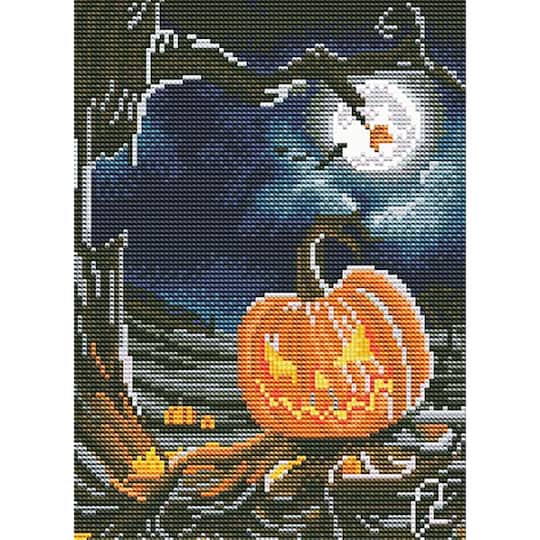 Sparkly Selections Pumpkin by Tree Glow in the Dark Diamond Art Kit